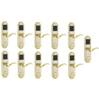 Door Lock With RFID Card Access Control - Golden Edge - 11 Sets 