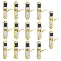 Door Lock With RFID Card Access Control - Golden Edge - 14 Sets 