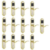 Door Lock With RFID Card Access Control - Golden Edge - 13 Sets 