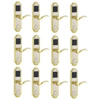 Door Lock With RFID Card Access Control - Golden Edge - 12 Sets 